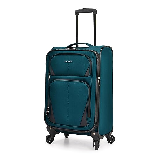 U.S. TRAVELER AVIRON BAY EXPANDABLE SOFTSIDE LUGGAGE TEAL CARRY-ON 22" - TEAL - Brand New