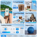 FRIENHUND AUTOMATIC CAT FEEDER WITH SLOW FEED, DUAL AUTOMATIC DOG FEEDE - Like New