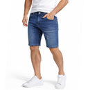 GALAXY BY HARVIC BLU ROCK DEMIN MEN’S JEAN SHORTS - SIZE: MEN 34 - MEDIUM BLUE - Brand New