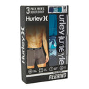 HURLEY MEN'S REGRIND BOXER BRIEFS -  3 PACK - SIZE M 32-34"  - MULTICOLOR - BLUE - Like New