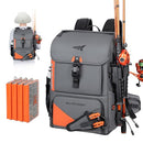 KASTKING ALL WEATHER FISHING TACKLE BACKPACK 4 WATERPROOF TACKLE BOXES- GRAY - Like New