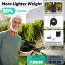 Garden Hose 100FT Non-Expanding Lightweight Hose 8 Function Nozzle - BLACK - Like New