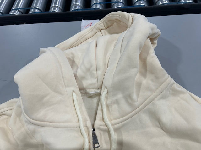 GENERIC 3XL CREAM HOODIE JACKET - SIZE: MEN 3XL WOMEN 3XL - CREAM - Like New