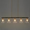 GEPOW 38” KITCHEN ISLAND LIGHTING LIGHTING, BLACK AND GOLD LINEAR CHANDELIER - Like New