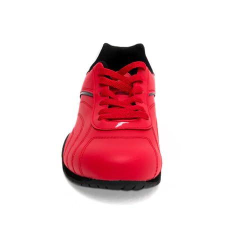 Goodyear Mens Ori Racer Sneaker PU Leather & Mesh Lining Red/Black/Yellow 14 - Like New