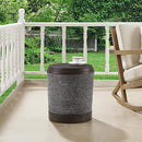 BALL & CAST END CONCRETE ACCENT SIDE TABLE TWO TONE BARREL - HSA-007 - Like New