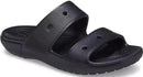 CROCS UNISEX CLASSIC TWO-STRAP SLIDE SANDALS - SIZE: MEN 7 WOMEN 9 - BLACK - Like New