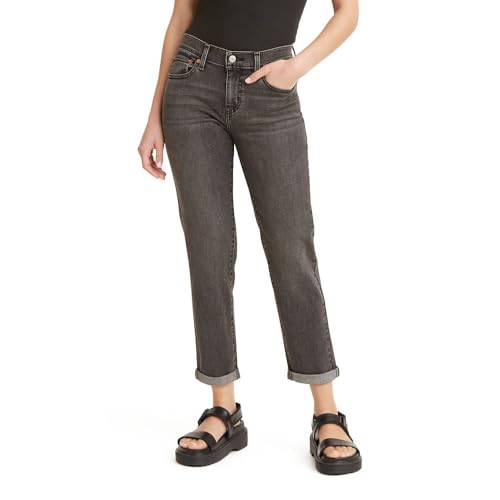 LEVI'S WOMEN'S NEW BOYFRIEND JEANS WOMEN 10 (30W X 27L) NIGHT IS YOUNG - BLACK - Brand New