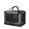 AMAZON BASICS 4-DOORS PORTABLE SOFT-SIDED CRATE KENNEL 26" X 18" X 18" - GRAY - Like New