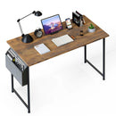YSSOA SMALL SPACE WRITING DESK WITH HEADPHONE HOOKS MODERN SIMPLE DESIGN - BROWN - Like New