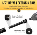 BOEN S2 35-Piece 1/2" Drive Deep Impact Socket Set 3/8"-1-1/4" &  8-24mm - Black - Like New