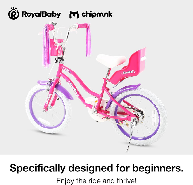 CHIPMUNK ROYALBABY CHIPMUNK KIDS BIKE TODDLERS 16" WHEEL BICYCLE - GEMSTONE PINK - Like New