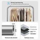 IAMFAN Clothes Rack Heavy Duty, Rolling Clothes Racks Metal - SIZE: 66x39x14 IN - Brand New