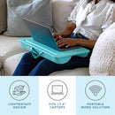 LAPGEAR Original Lap Desk Large 17.9” x 13” Fits 17.3” Laptops 45159 - Aqua Sky - Brand New