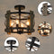 BrightHome Farmhouse Rustic Light Fixture Ceiling Mount - Black - Like New