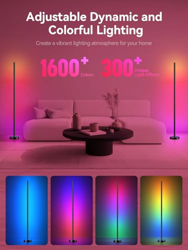 OIYN SMART RGBICW LED CORNER FLOOR LAMP - 16 MILLION, 68+ SCENES, LZ-1201000B - Brand New