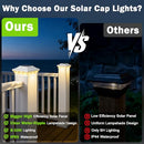 Brightever 4x4 3.5x3.5 Solar Post Cap Lights 12-Pack White - Like New
