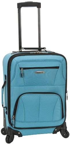 Rockland Pasadena Softside Spinner Wheel Luggage, Carry-On 20-Inch, Turquoise - Brand New