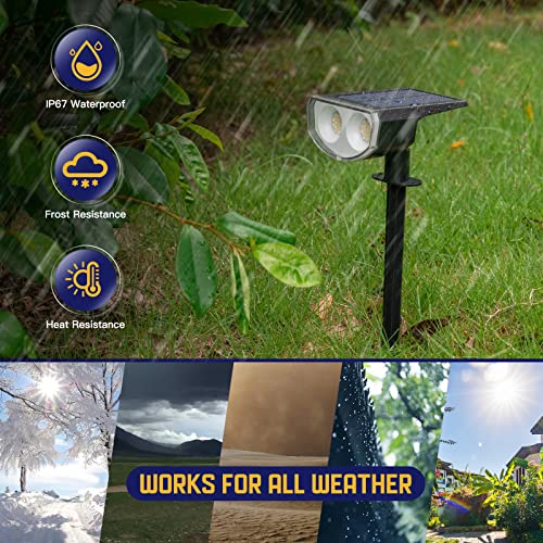 Kyosho Solar Spot Lights Outdoor Warm White, 38 LEDs Solar Landscape Lights - Like New