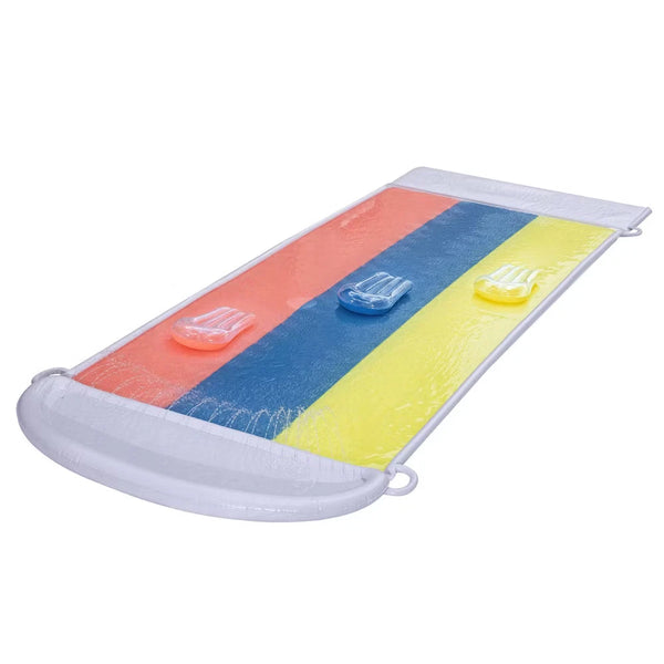 SUN SQUAD TRIPLE WATER SLIDE - RED BLUE YELLOW - Like New