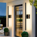 BesLowe 2-Pack 31.7” Outdoor Wall Lights, Modern Black Exterior Sconces - Like New