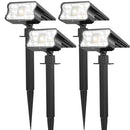 HGGH SOLAR LIGHTS OUTDOOR WATERPROOF IP67 60 LED 3 LIGHTING MODES 4 PACK - Like New