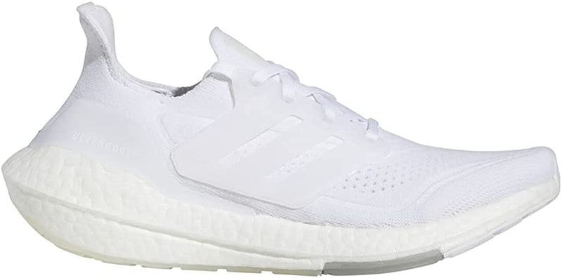 FY0403 Adidas Women's Ultraboost 21 Running Shoe White/White/Grey Size 9.5 Like New