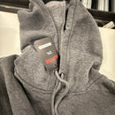 FLOOSE CHARCOAL FLEECE HOODIE, SIZE 2XL - GRAY CHARCOAL - Brand New