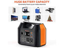 PRYMAX Portable Power Station, 300W Solar Generator - BLACK/ORANGE - Like New