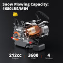 AMERISUN 21" GAS SNOW BLOWER POWERED BY 4-CYCLE 212CC AM7006A - BLACK/RED - Like New