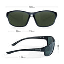 BINI CORNING GLASS LENSES POLARIZED SUNGLASSES UV400 PROTECTION B7248 - BLACK - Like New