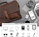 Oak Leathers Leather Laptop Messenger Bag Office Briefcase Travel Bag - BROWN Like New