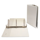 UNIVERSAL 20997 SLANT-RING ECONOMY VIEW BINDER, 5" CAPACITY, WHITE - WHITE - Like New