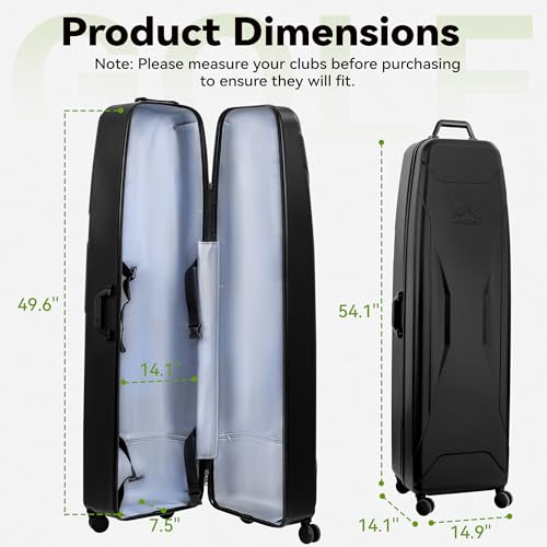 UNIHIMAL GOLF TRAVEL BAG HARD CASE FOR AIRLINES - BLACK/BLUE - Brand New