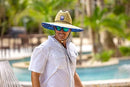 HUK Men's Straw Hat Wide Brim Fishing & Beach Hat - Straw - Brand New