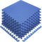 SIVAN HEALTH AND FITNESS PUZZLE EXERCISE MAT EVA INTERLOCKING TILES - BLUE - Like New