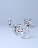 899466 LENOX DR. SEUSS CAT IN THE HAT TUMBLERS, SET OF 4 - MULTICOLOR - Like New