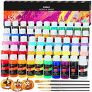 Caliart ACRYLIC PAINT SET With 4 Brushes 52 Colors 59ML 2OZ - MULTICOLOR - Brand New