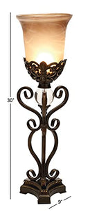 Deco 79 Metal Room Uplight Decorative Lamps with Scrolls set of 2 Table Lamps - Brand New