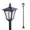 HOME ZONE SOLAR POWERED OUTDOOR POST LAMP LIGHT, SIZE 68.5 INCH - BLACK - Like New
