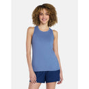 ATHLETIC WORKS WOMEN'S BUTTERCORE RACERBACK TANK TOP, SIZE: L - INSIGNIA BLUE DD - Brand New