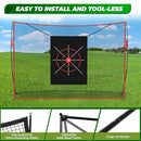 FAHKNS GOLF PRACTICE NET 10 X 7FT HEAVY DUTY - BLACK/RED - Like New