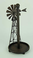 Deleon Windmill Paper Towel Holder, Rustic Bronze Metal Finish - Brand New