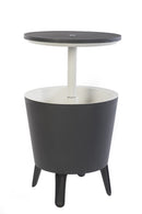 KETER MODERN COOL BAR OUTDOOR PATIO FURNITURE AND HOT TUB SIDE TABLE - DARK GRAY Like New