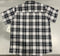 BLACK HORSE MEN'S S/S WOVEN PLAID SHIRT - BLACK AND WHITE MENS SMALL - Brand New