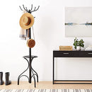 Tangkula 75 Inch Freestanding Metal Coat Rack Black - Brand New