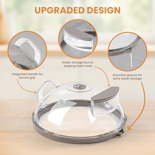 GRACENAL MICROWAVE SPLATTER COVER FOR FOOD UPGRADED MICROWAVE COVER - CLEAR - Like New