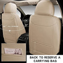 HAITOUR FULL COVERAGE LEATHER CAR SEAT COVERS FIT FOR MOST CARS - BEIGE - Like New