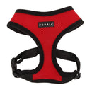 PUPPIA SOFT DOG HARNESS NO CHOKE OVER-THE-HEAD TRIPLE LAYERED, SMALL - RED - Brand New