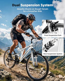 QARSWA 24/26" MOUNTAIN BIKE 21-SPEED SUSPENSION MTB WHEEL ASSEMBLY - WHITE - Brand New